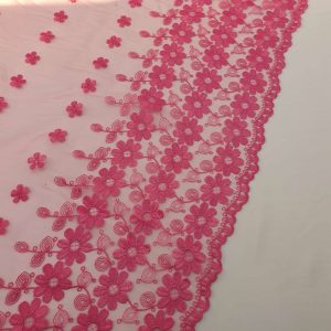 Organza Floricele Pretty Ciclam - imagine 1