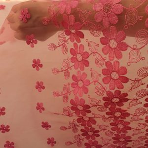 Organza Floricele Pretty Ciclam - imagine 2