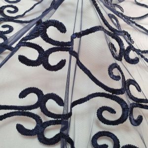 Silk Border Bleu-Marin - imagine 1