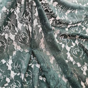 Dantela Paiete Dubai Verde - imagine 4