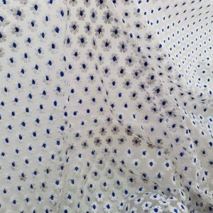 Dantela Brodata Rina Floricele / Albastru - imagine 2