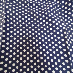 Bumbac Satinat Imprimat Buline Navy /Alb - imagine 2