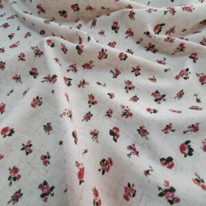 In Imprimat Bej Floral Rosu - imagine 5