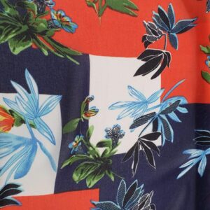 Rose Chiffon Imprimat Rosu - imagine 3