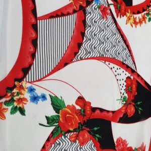 Rose Chiffon Imprimat Negru - imagine 3