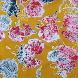 Vascoza Charlie Imprimat Floral Galben - imagine 3