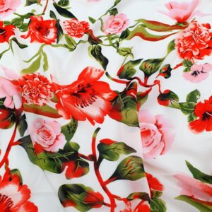 Chiffon Imprimat Alb - imagine 1