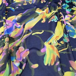 Chiffon Imprimat Navy - imagine 1