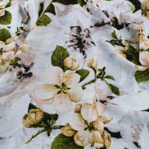 Vascoza Imprimat Floral Roz / Gri Deschis - imagine 1