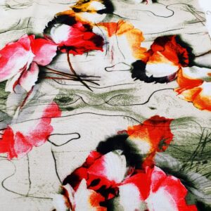 Vascoza Imprimat Floral Portocaliu - imagine 2