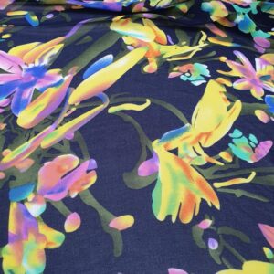 Chiffon Imprimat Navy - imagine 3