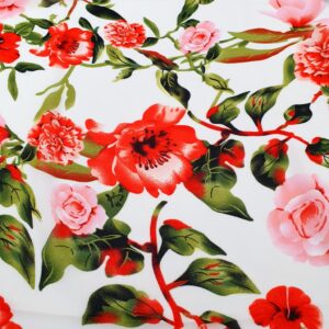 Chiffon Imprimat Alb - imagine 3