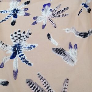 Chiffon Imprimat Nude Pana - imagine 8