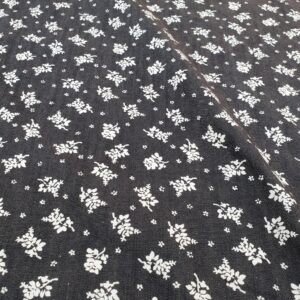 Denim Imprimat Cu Flori - imagine 2