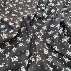 Denim Imprimat Cu Flori - imagine 3