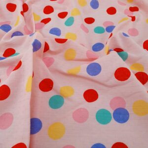 Bumbac Imprimat Roz Pudra - imagine 3