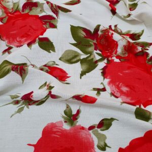 Vascoza Imprimat Floral Rosu - imagine 2