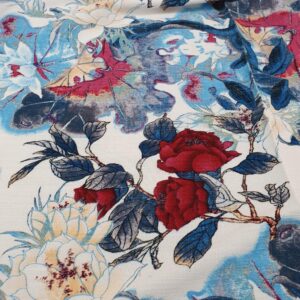 Vascoza Imprimat Trandafiri Rosu - imagine 2