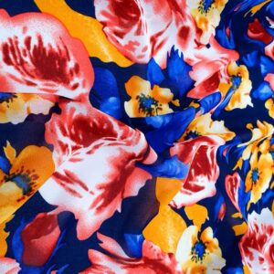 Rose Chiffon Imprimat Navy - imagine 1