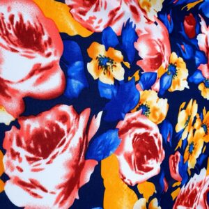 Rose Chiffon Imprimat Navy - imagine 2