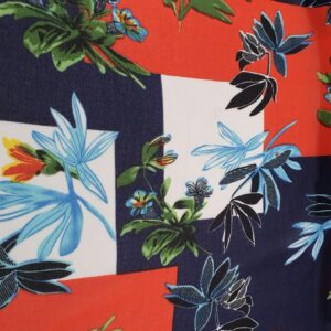 Rose Chiffon Imprimat Rosu - imagine 2