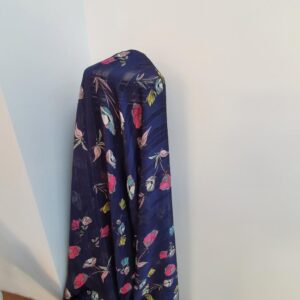 Voal Uragri Jaquard Imprimat Metalic Navy - imagine 7