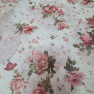 Chiffon Imprimat Model Floral 3D - imagine 1