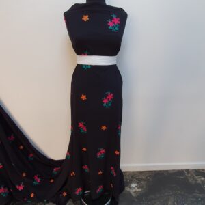 Vascoza Charlie Negru Brodat Floricele - imagine 4