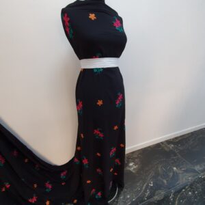 Vascoza Charlie Negru Brodat Floricele - imagine 9