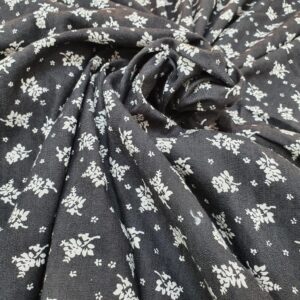 Denim Imprimat Cu Flori - imagine 1