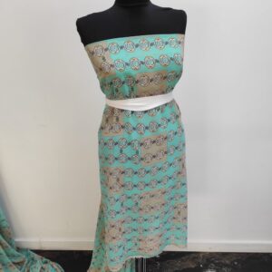 Chiffon Imprimat Menta Cercei - imagine 2