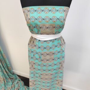 Chiffon Imprimat Menta Cercei - imagine 3