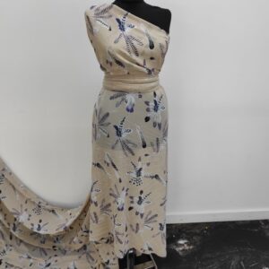 Chiffon Imprimat Nude Pana - imagine 3