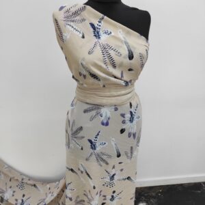 Chiffon Imprimat Nude Pana - imagine 2