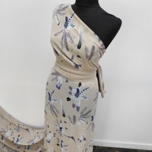 Chiffon Imprimat Nude Pana - imagine 5