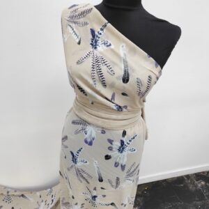 Chiffon Imprimat Nude Pana - imagine 6