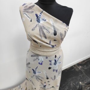 Chiffon Imprimat Nude Pana - imagine 7