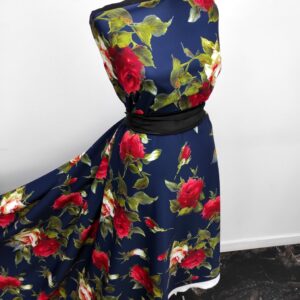 Barbie / Viena Imprimat Navy Floral Rosu - imagine 3