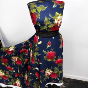 Barbie / Viena Imprimat Navy Floral Rosu - imagine 4