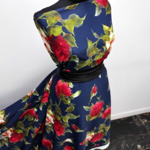 Barbie / Viena Imprimat Navy Floral Rosu - imagine 5