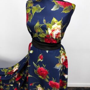 Barbie / Viena Imprimat Navy Floral Rosu - imagine 2