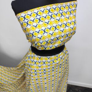 Barbie / Viena Imprimat Galben / Alb - imagine 5