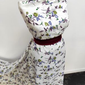 Vascoza Charlie Alb Imprimat Frunze Mov - imagine 1