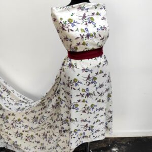 Vascoza Charlie Alb Imprimat Frunze Mov - imagine 5