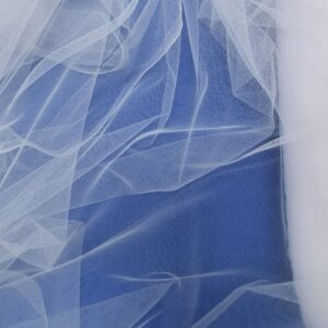 Rola Tulle Neelastic Alb - imagine 1