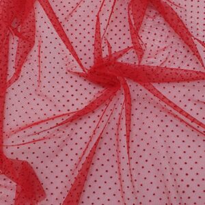Tulle Buline Catifea Rosu - imagine 2