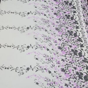 Chiffon Imprimat Alb/Mov - imagine 2