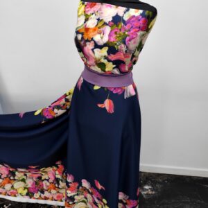 Barbie / Viena Imprimat Bordura Navy - imagine 3