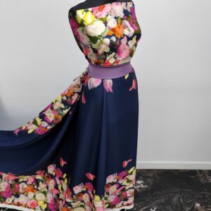 Barbie / Viena Imprimat Bordura Navy - imagine 5