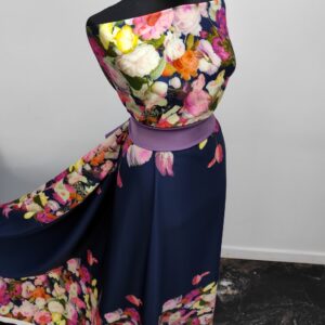 Barbie / Viena Imprimat Bordura Navy - imagine 2
